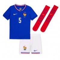 France Jules Kounde #5 Replica Home Minikit Euro 2024 Short Sleeve (+ pants)